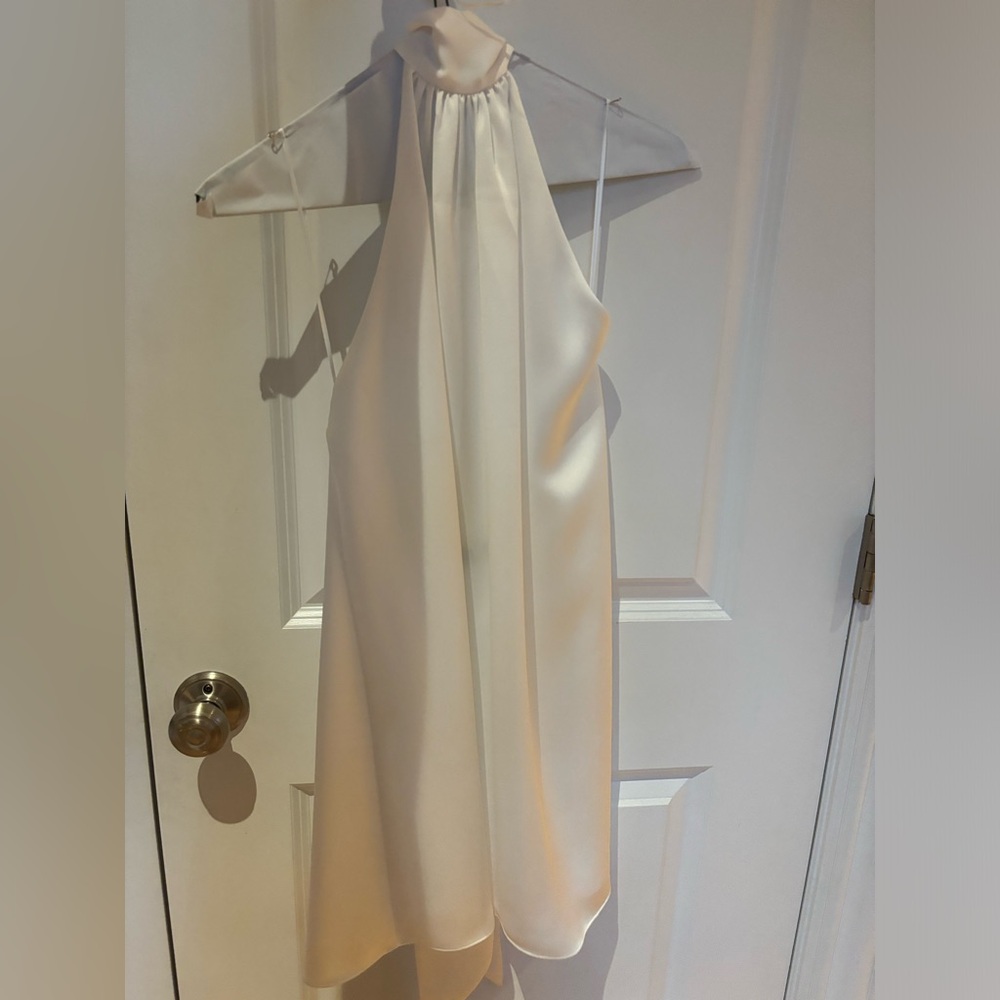 Silk white party dress